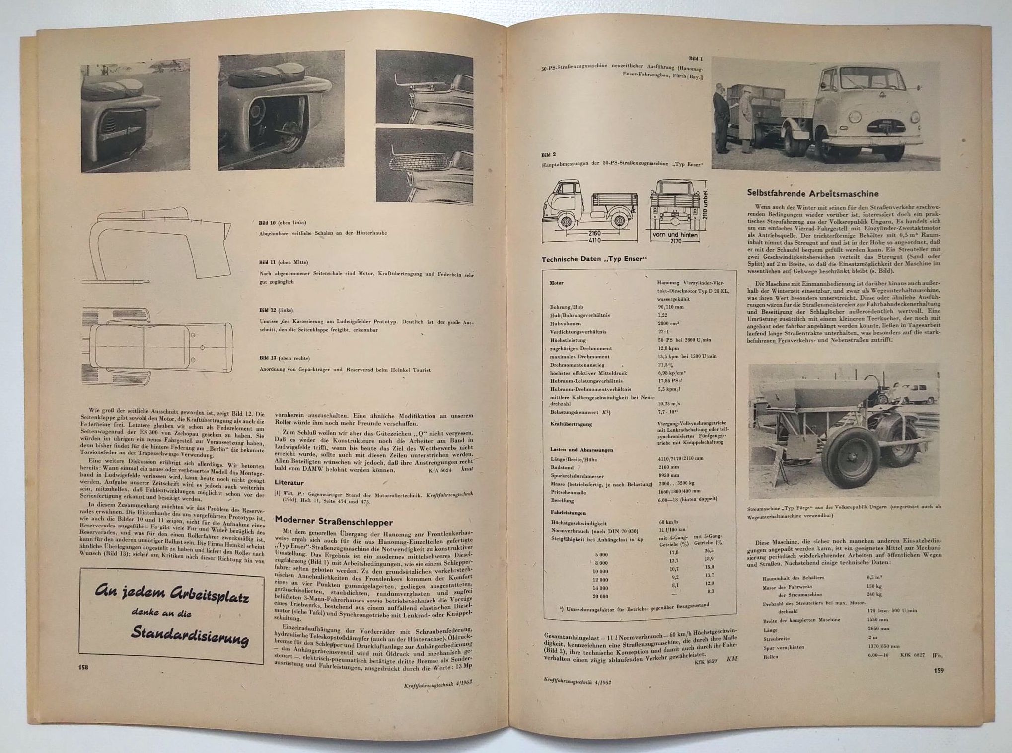 Kraftfahrzeugtechnik Zeitschrift DDR Nr 4 Trabant mit Synchrongetriebe 1962 Kraftfahrzeugtechnik Zeitschrift DDR Nr 4 Trabant mit Synchrongetriebe 1962