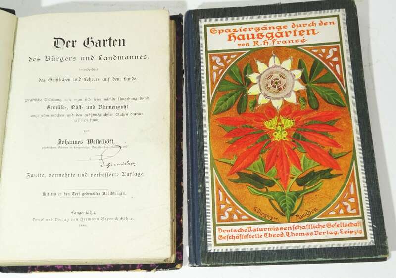 Garten Blumen Pflanzen Düngung Obstbau alte Bücher