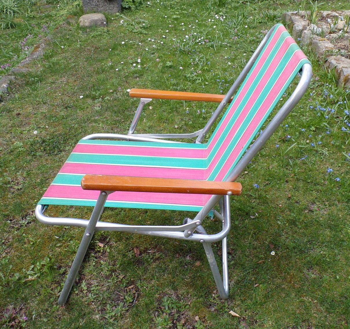 Alter Campingstuhl Klappstuhl DDR Retro Look