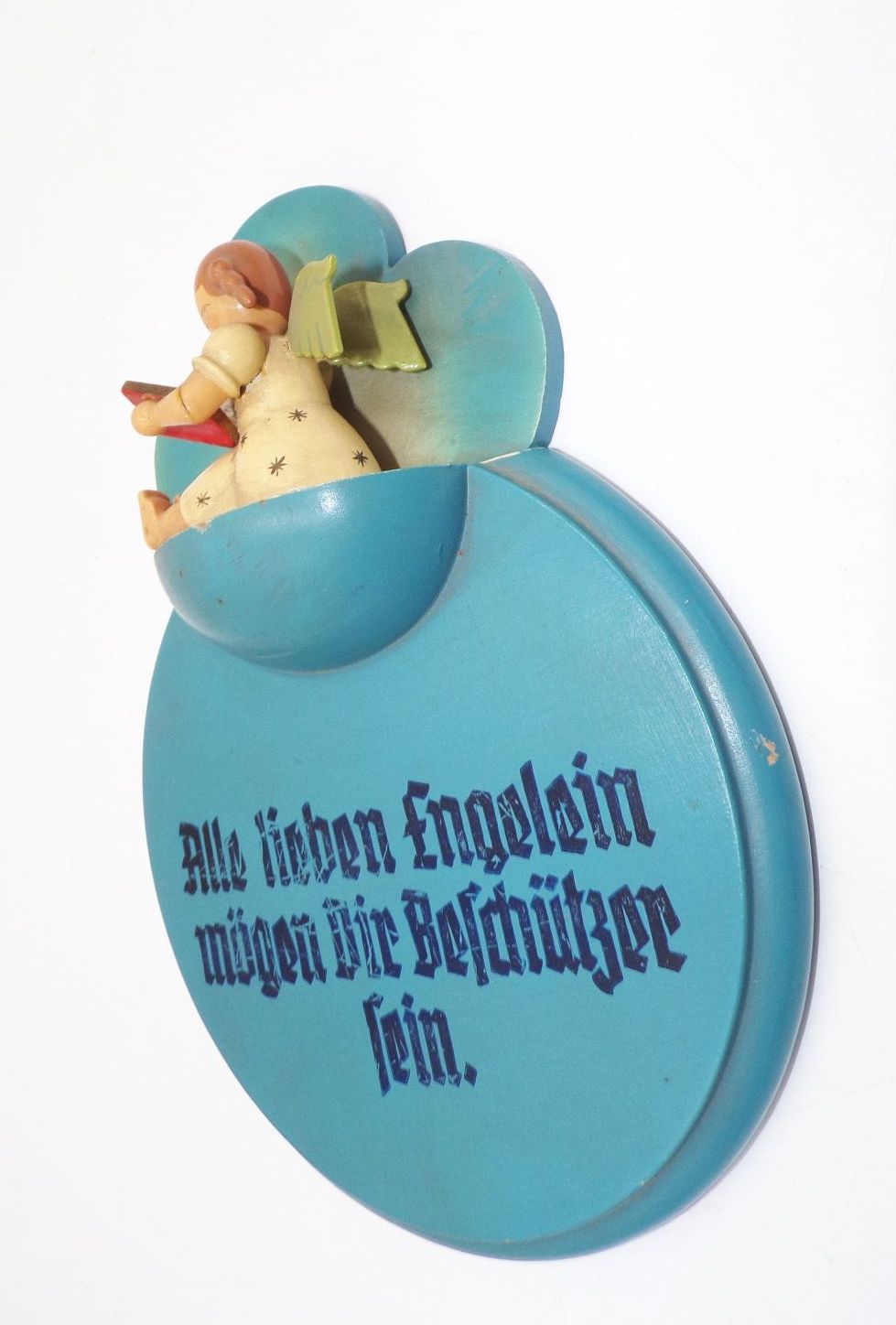 Erzgebirge Engel Hausspruch Schild Beschützer Wandbild Haussegen Deko