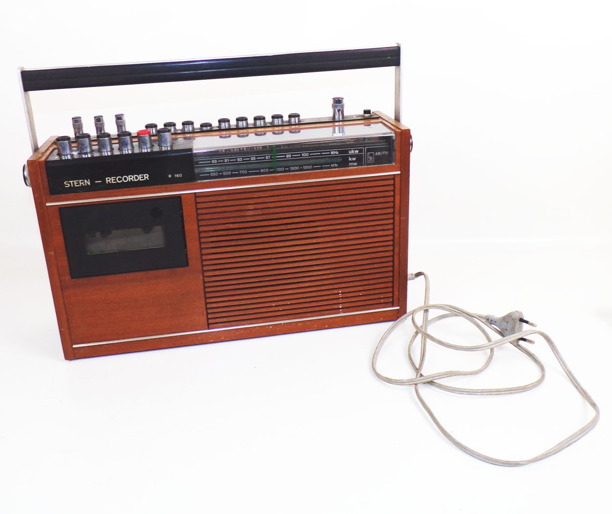 Stern Recorder R160 mit Kassettenrekorder Radio Echtholz 