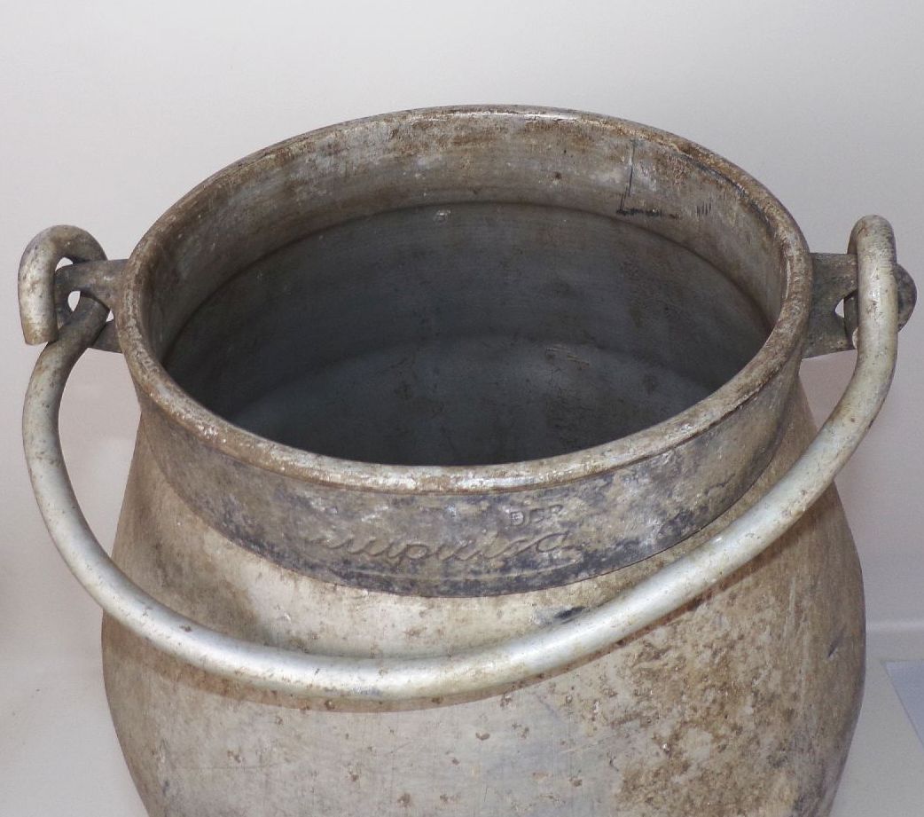 Alte Alu Milchkanne 10 Liter Aluminium Pflanzgefäß Gartendeko Vintage 