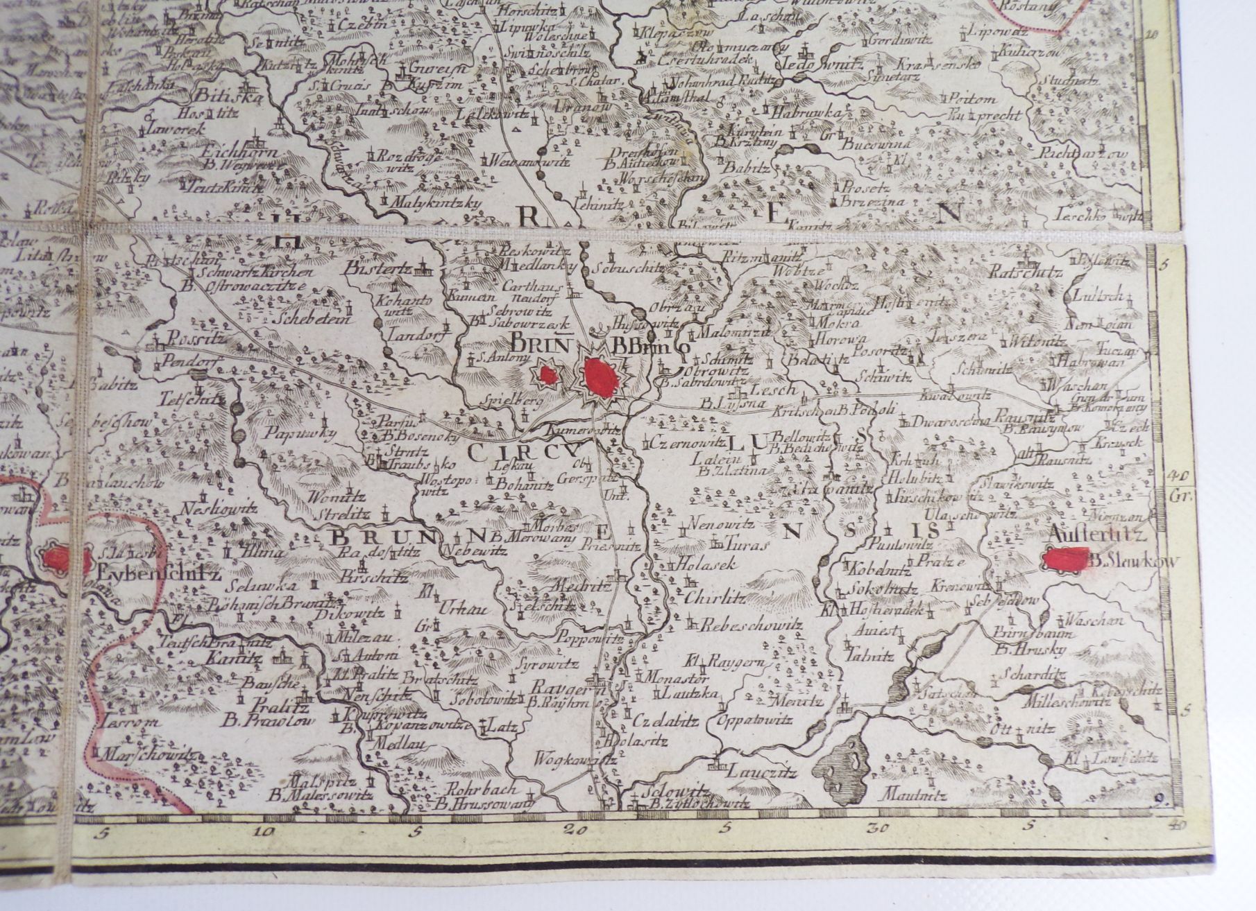 Le Royaume De Boheme 7 Kupferstich Landkarten um 1760 Böhmen