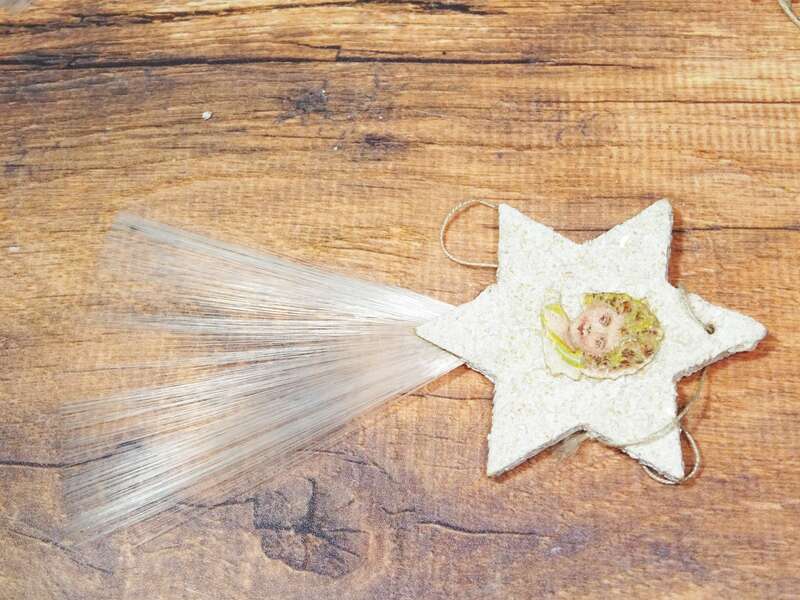 Alter Christbaumschmuck 9 Sternschnuppen Oblate Sterne Baumschmuck Weihnachtsschmuck