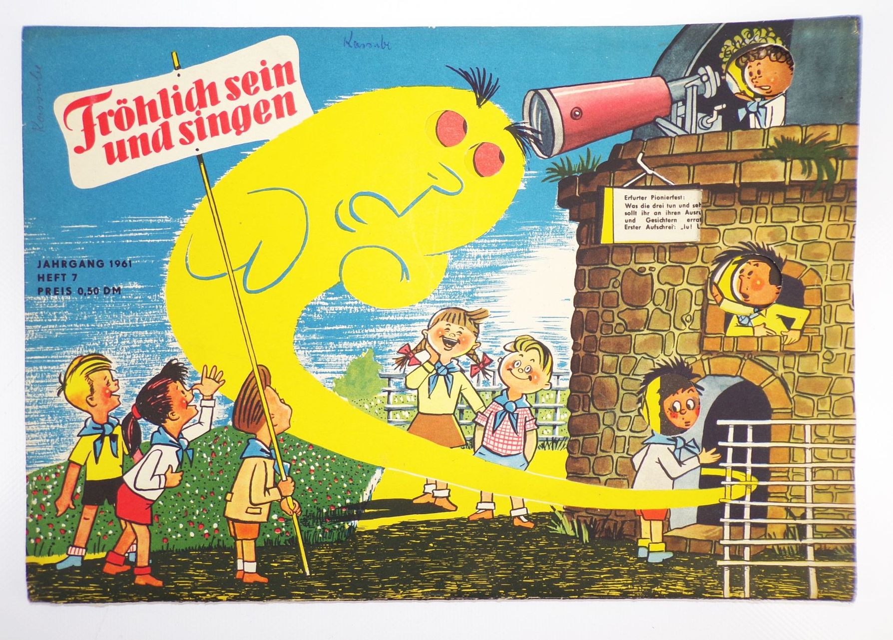 DDR Kinderzeitschrift Frösi Heft 7 von 1961 Umschlag DDR Kinderzeitschrift Frösi Heft 7 von 1961 Umschlag