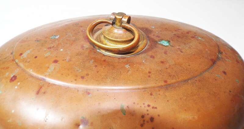 Alte Kupfer Bettpfanne Heizer Deko Landhaus Vintage