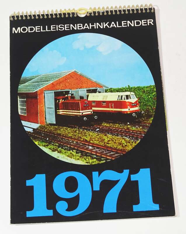 Modelleisenbahn Kalender 1971 Vintage Geburtstagsgeschenk 