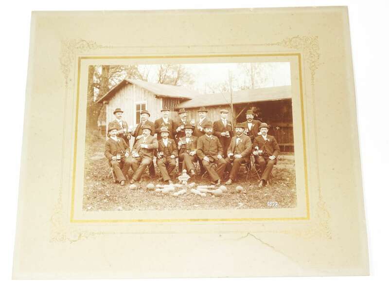 Foto Kegelklub Dienstag 1898 Kegler Kegeln Pappfoto 