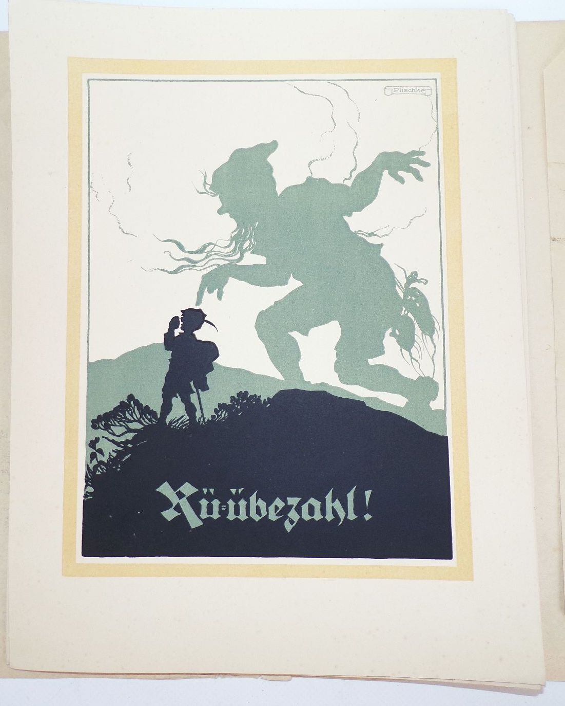 Rübezahl Steinzeichnungen von Georg Plischke Werner Klotz Zittau 1930 er 