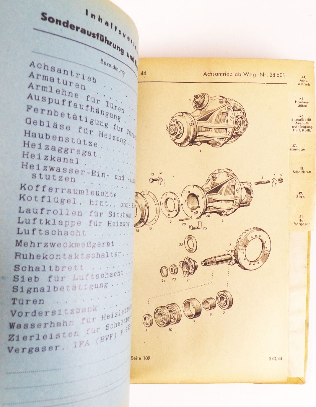 EMW Ersatzteilliste Kraftwagen 2 Liter 55 PS 6 Zylinder Limousine Oldtimer