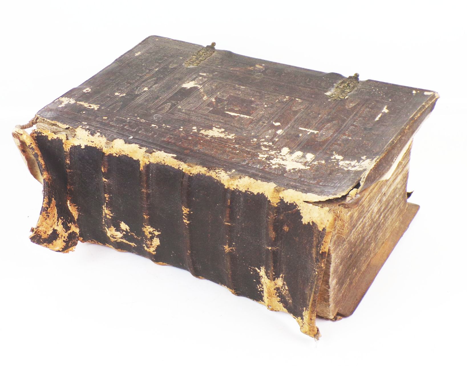 Bibel heilige Schrift Martin Luther 1703 Ledereinband 