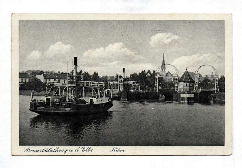 Ak Brunsbüttelkoog a. d. Elbe Fähre 1940