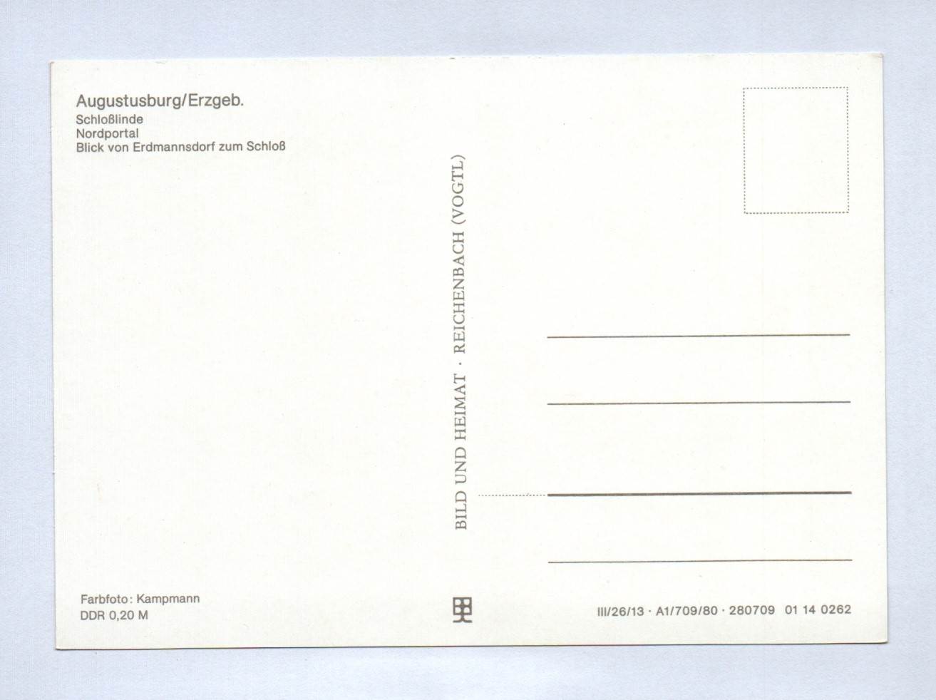 Ak Augustusburg Erzgebirge 1980 Schloßlinde Nordportal Ak Augustusburg Erzgebirge 1980 Schloßlinde Nordportal