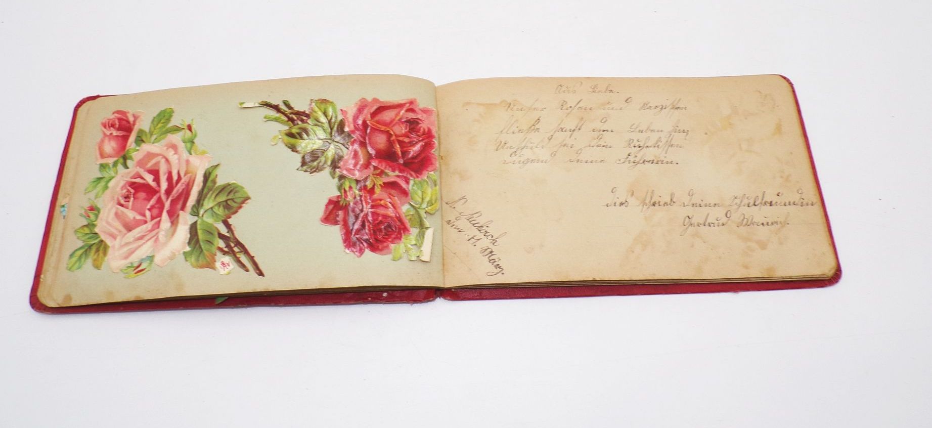 Altes Poesiealbum mit Oblaten 1910 Neukirch Altes Poesiealbum mit Oblaten 1910 Neukirch