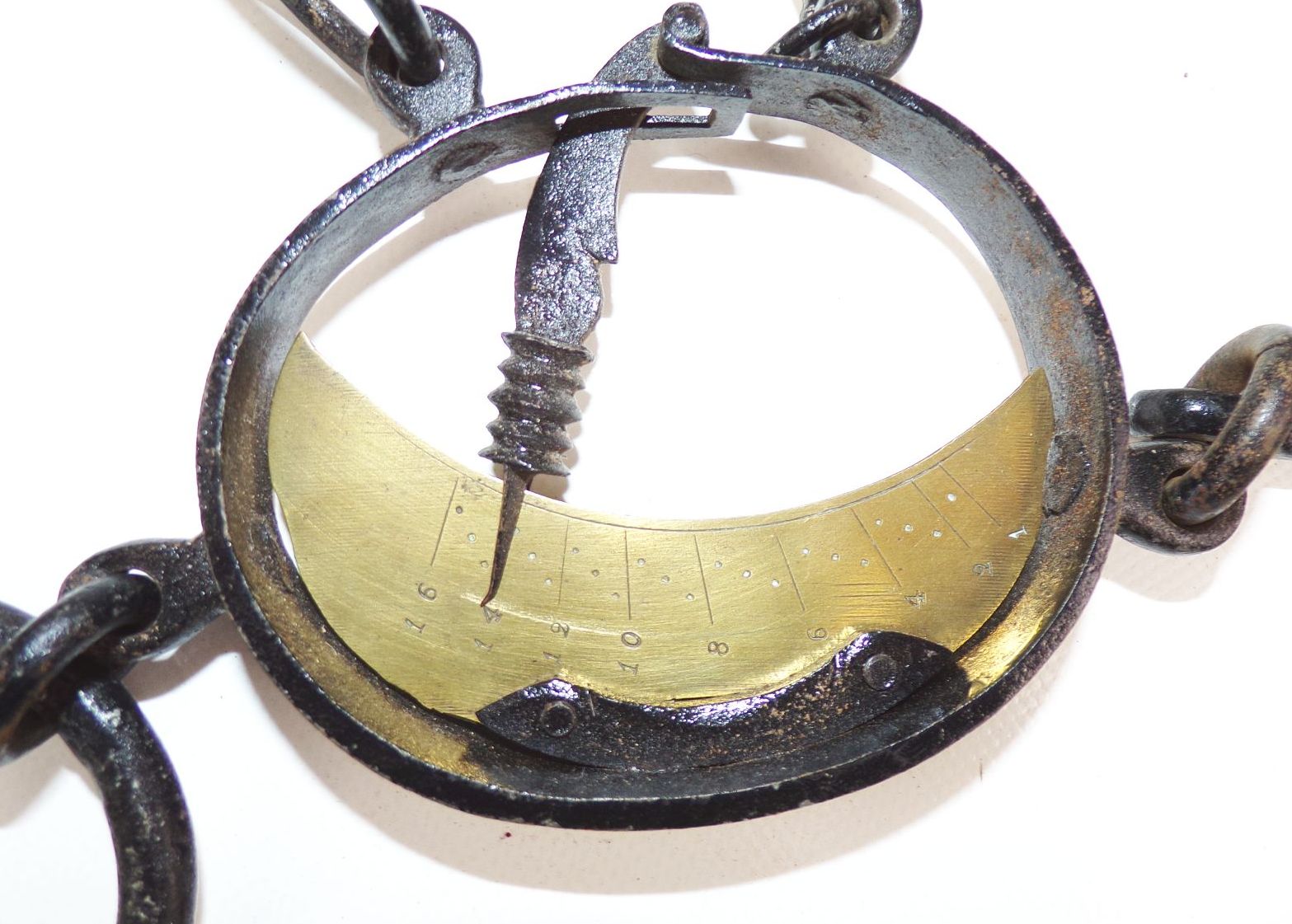 Alte Sackwaage Federwaage Mondwaage vintage Handwaage Antik