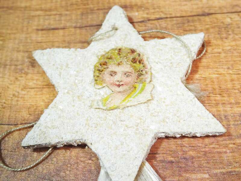 Alter Christbaumschmuck 9 Sternschnuppen Oblate Sterne Baumschmuck Weihnachtsschmuck