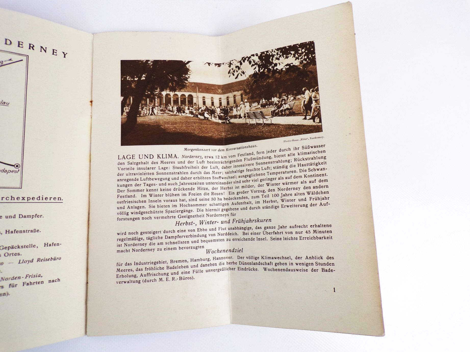 Altes Reiseprospekt Nordseebad Norderney um 1930