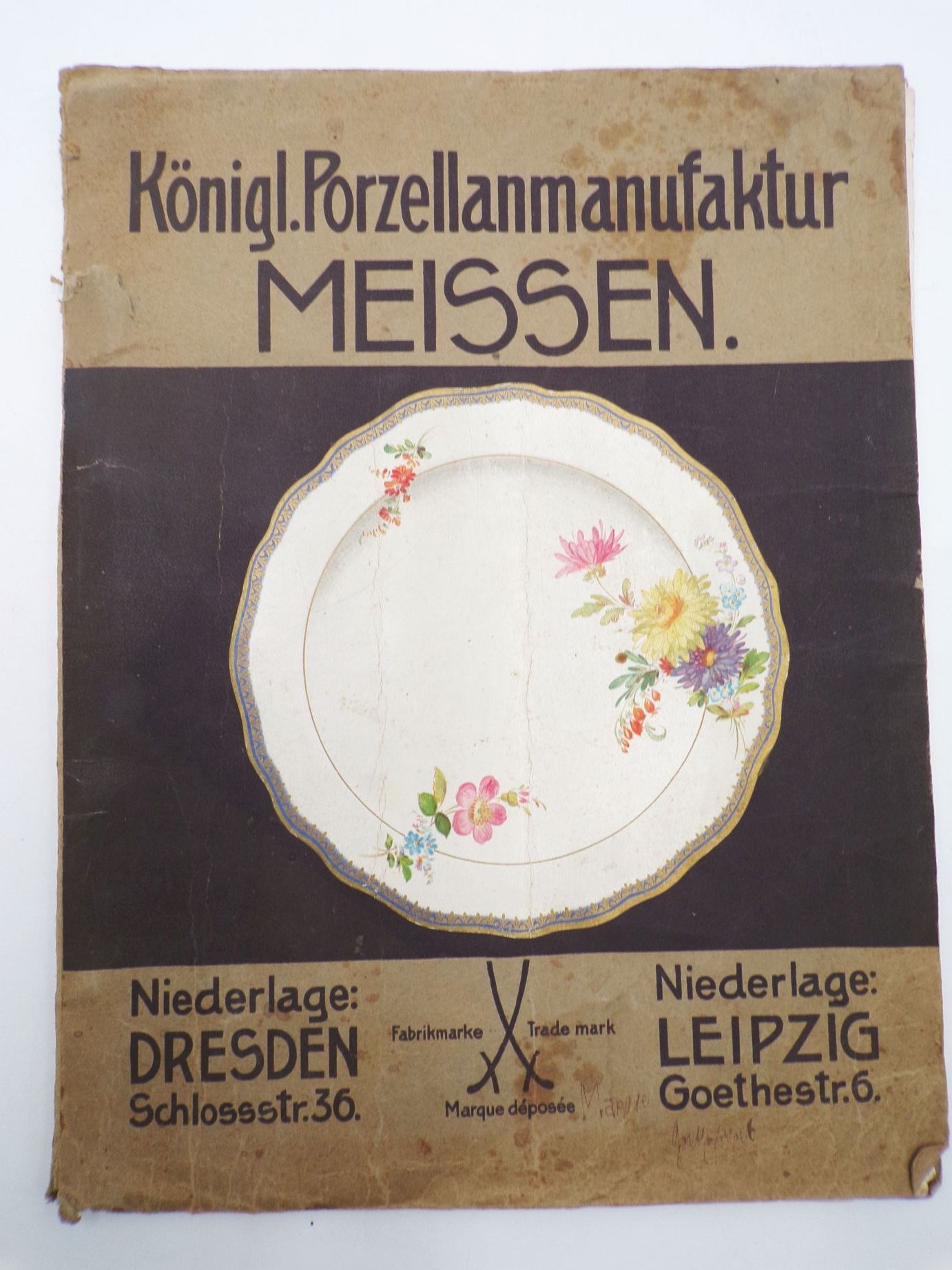 Mustermappe königliche Porzellanmanufaktur Meissen um 1910