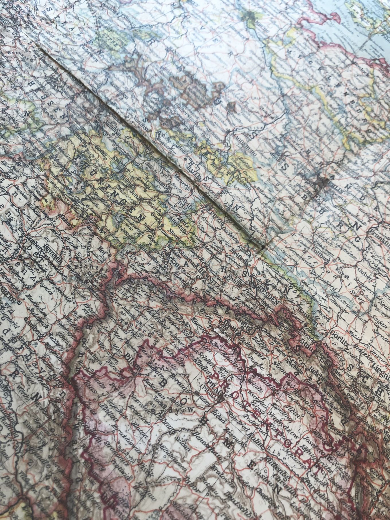 Karte Deutsches Reich Übersicht und Eisenbahnverkehr