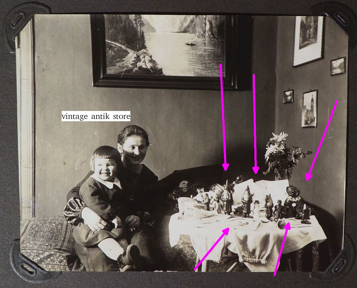 Altes Fotoalbum mit Fotos 1920er 1930er 