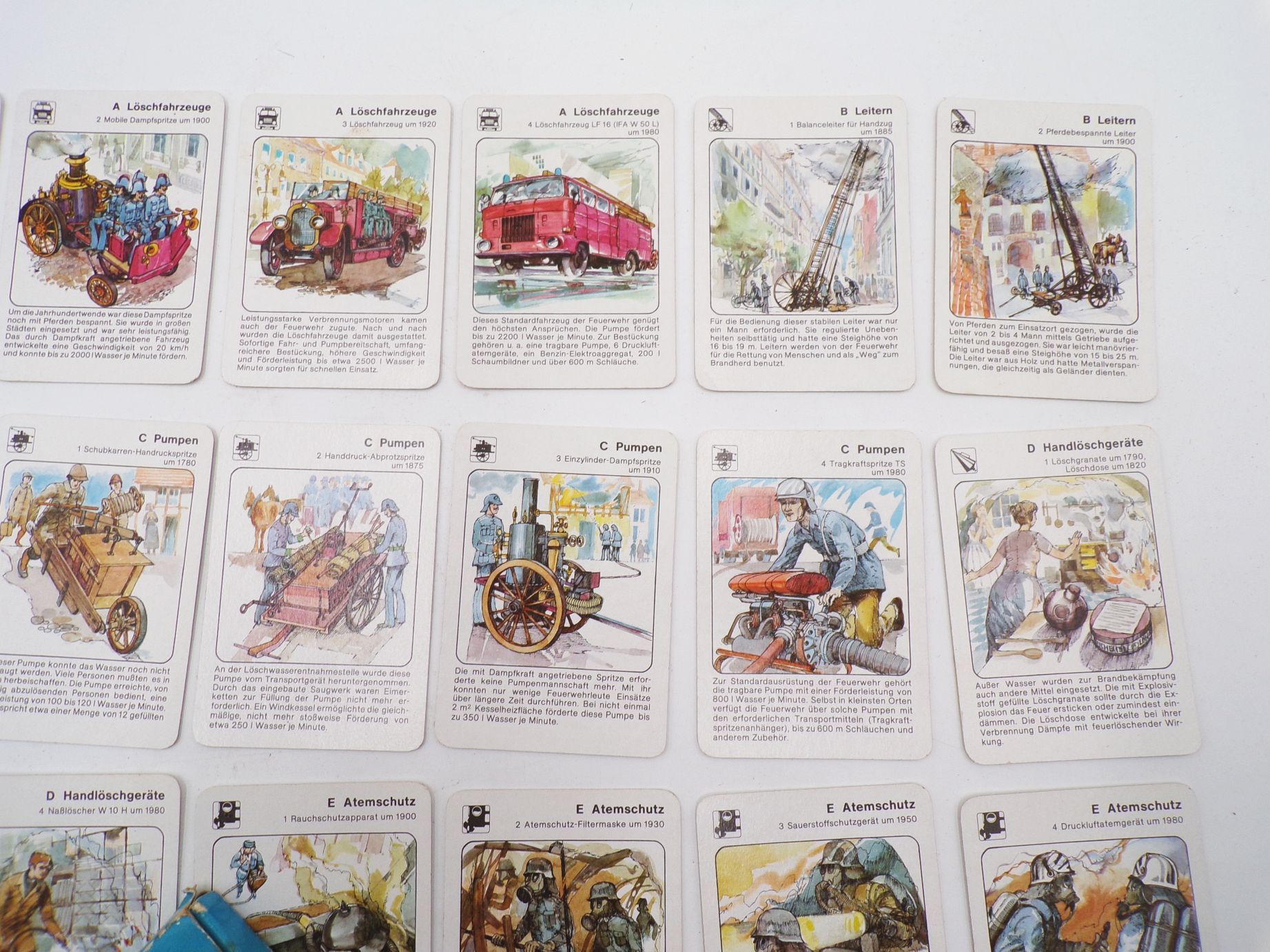 Feuerwehr Technik gestern und heute Quartettspiel DDR 1984