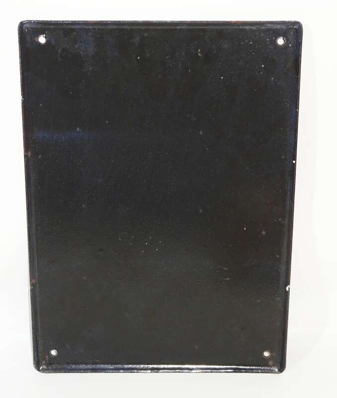 Eisenbahn Emailschild H Buchstabe Schwarz Weiss Reichsbahn Loft Deko