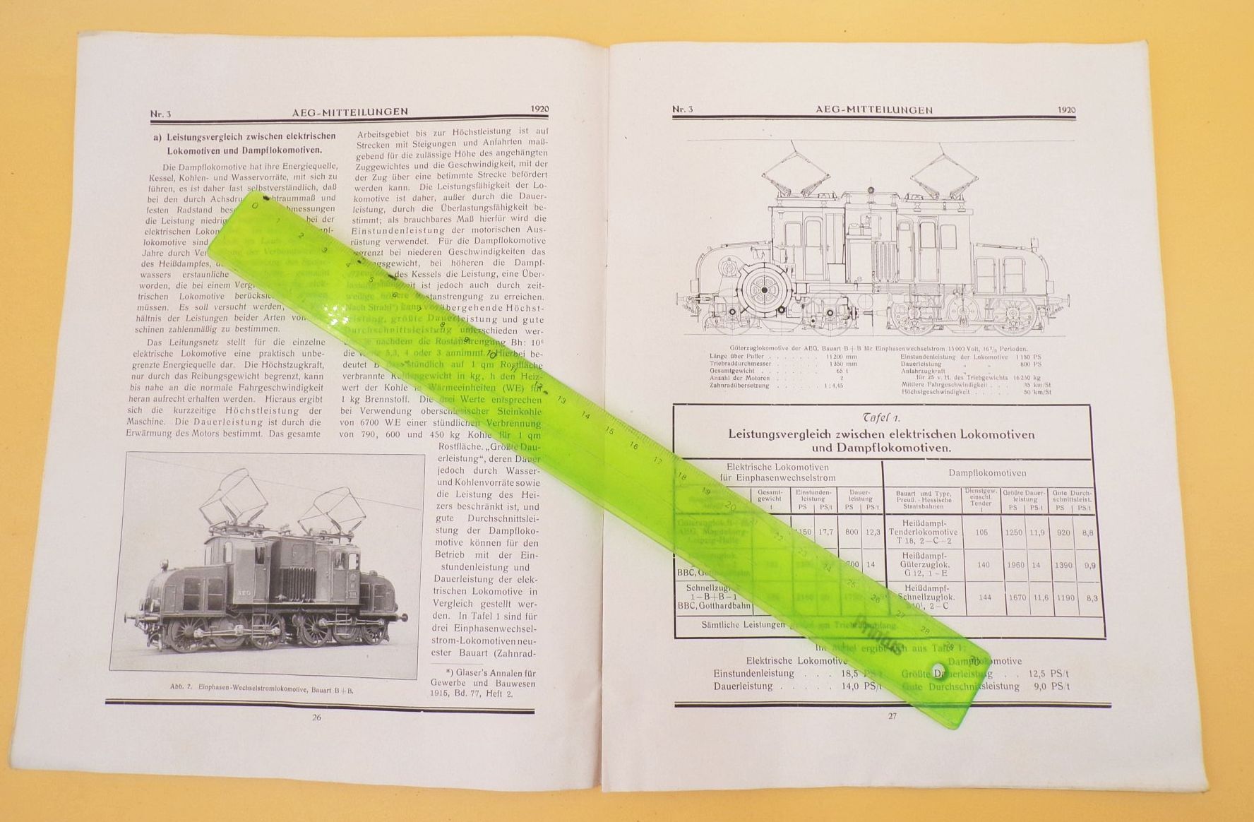 AEG Mitteilungen Heft Nr 3 März 1920 Elektrischer Betrieb auf Fernbahnen AEG Mitteilungen Heft Nr 3 März 1920 Elektrischer Betrieb auf Fernbahnen