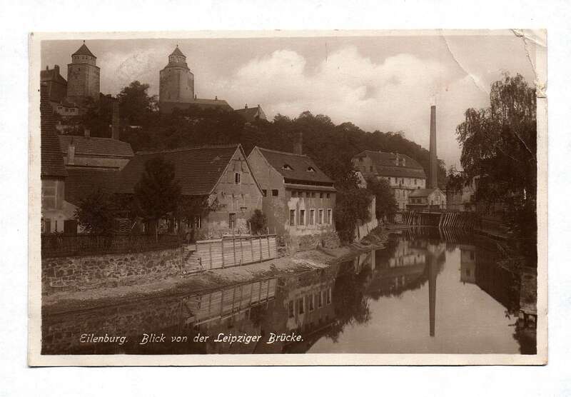 Ak Eilenburg Blick von der Leipziger Brücke 1927