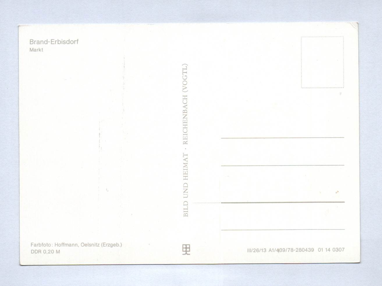 Ak Brand Erbisdorf 1978 Markt Ak Brand Erbisdorf 1978 Markt