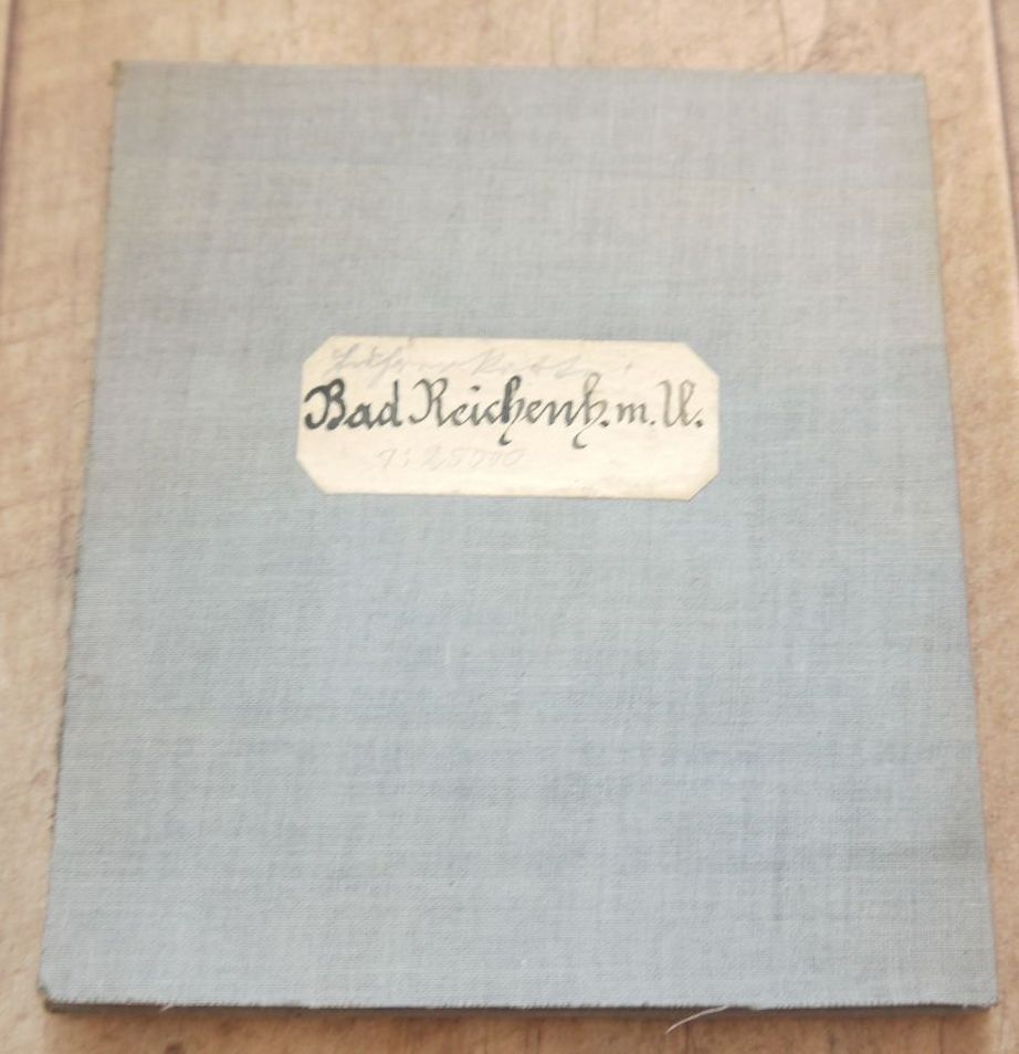 Alte Leinen Landkarte Bad Reichenhall 1:25000 Karte Bayern