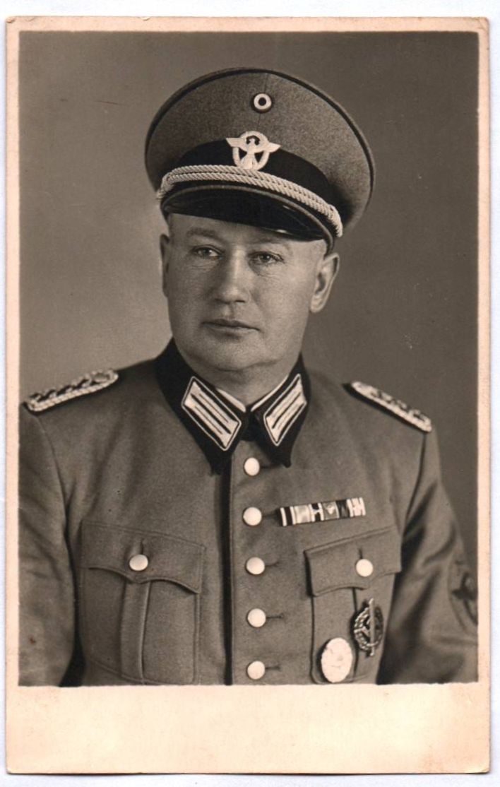 Foto Ak Major Polizei Bandspange Abzeichen 2 Wk Foto Ak Major Polizei Bandspange Abzeichen 2 Wk