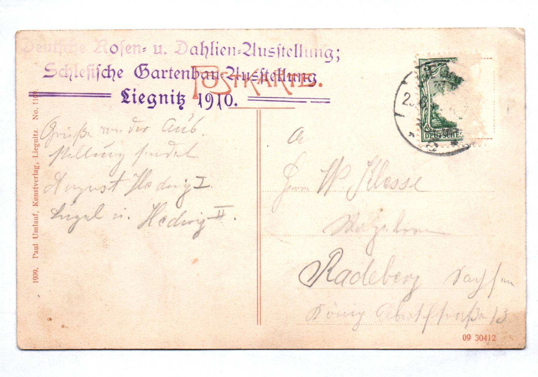 Ak Liegnitz Kriegerdenkmal 1910 Stempel