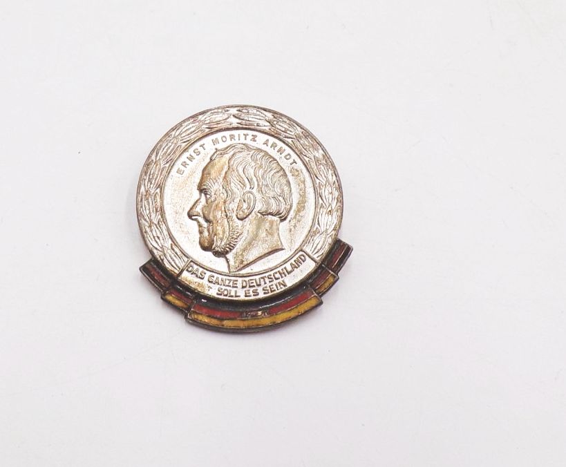 Abzeichen Ernst Moritz Arndt Das ganze Deutschland soll es sein Mit Nummer Abzeichen Ernst Moritz Arndt Das ganze Deutschland soll es sein Mit Nummer