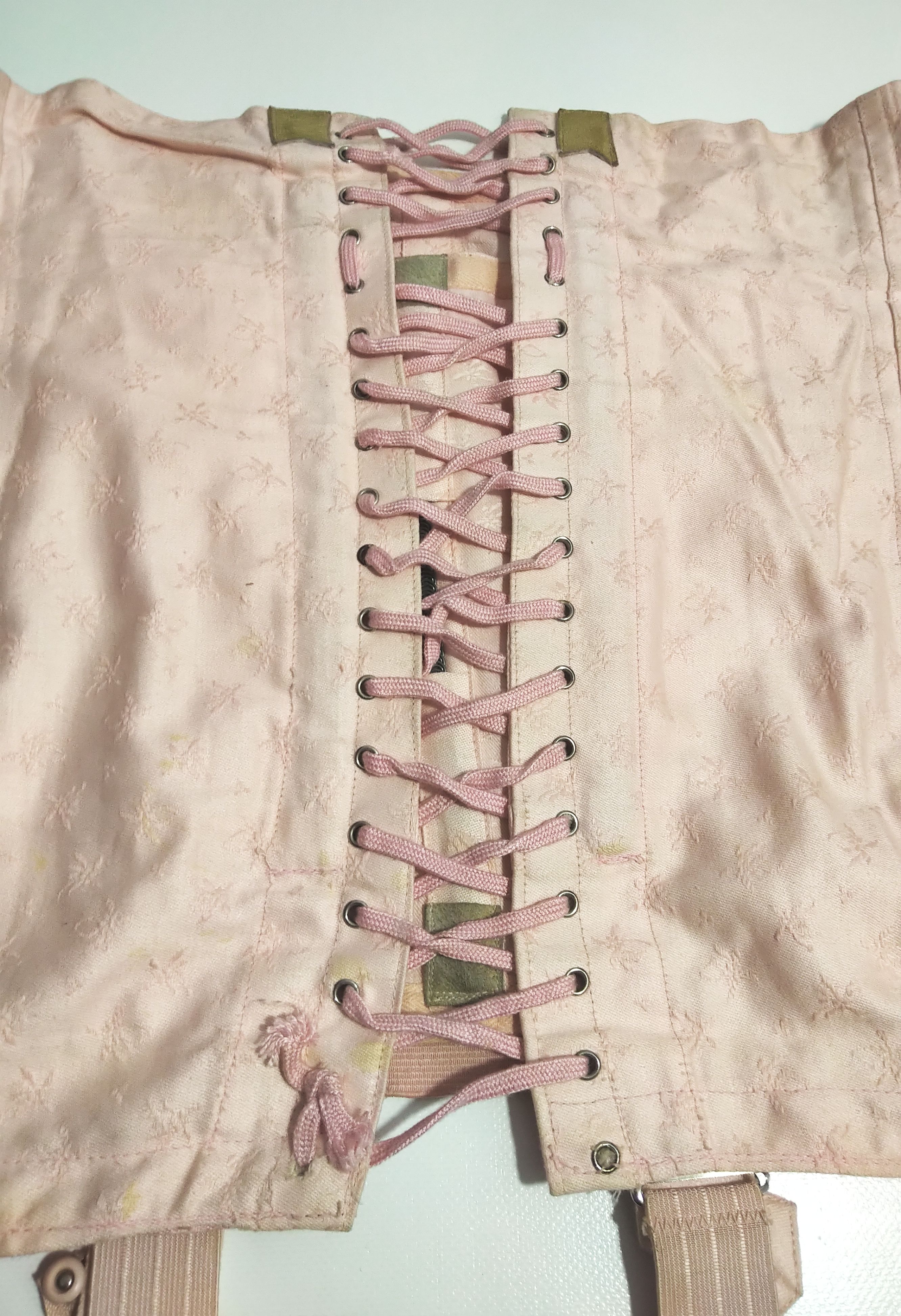 Korsett Original zum schnüren Mieder alt Corsage lila Vintage