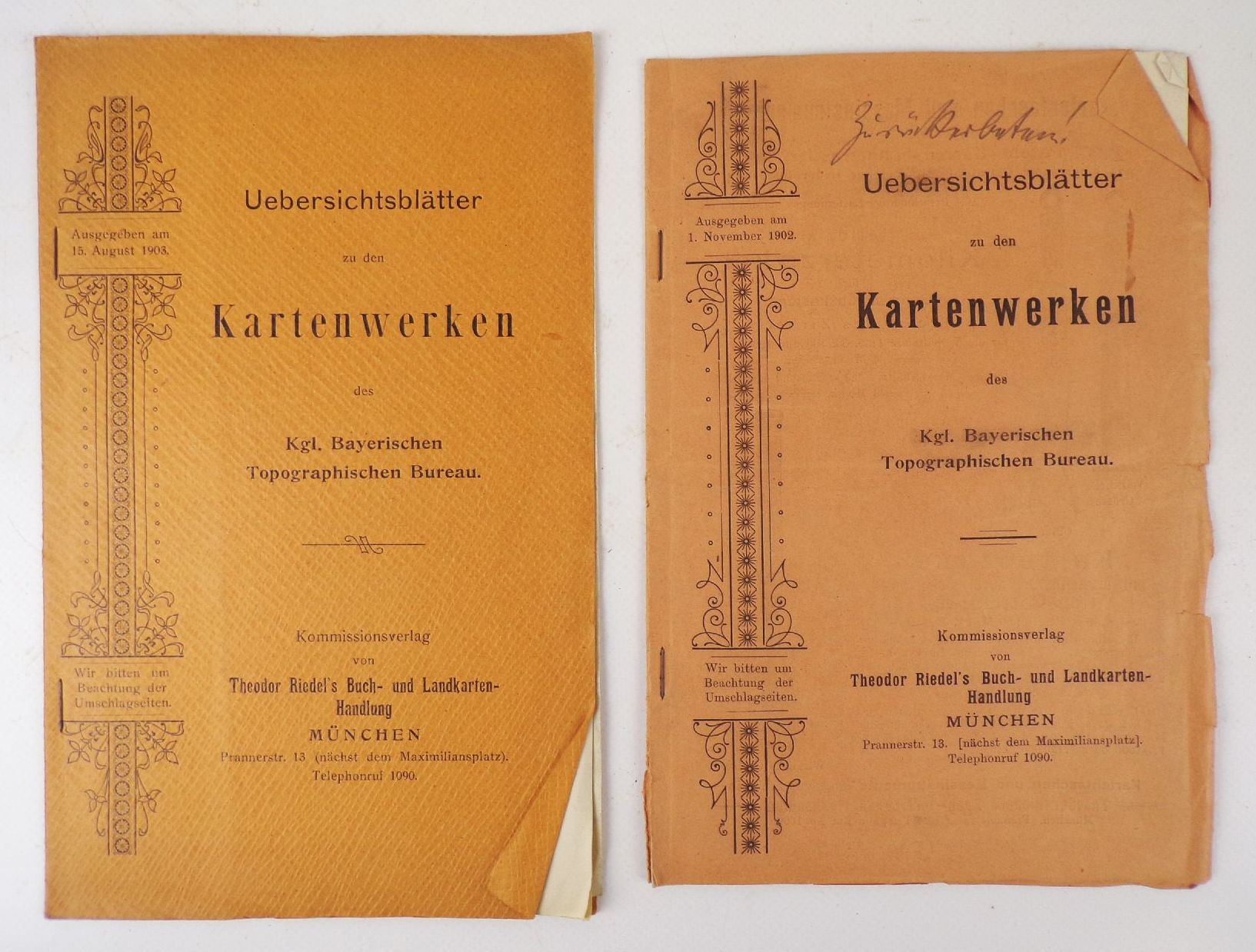 Sammlung Kartografie Bayern um 1900 bis 1930 Landkarten Verzeichnisse Sammlung Kartografie Bayern um 1900 bis 1930 Landkarten Verzeichnisse