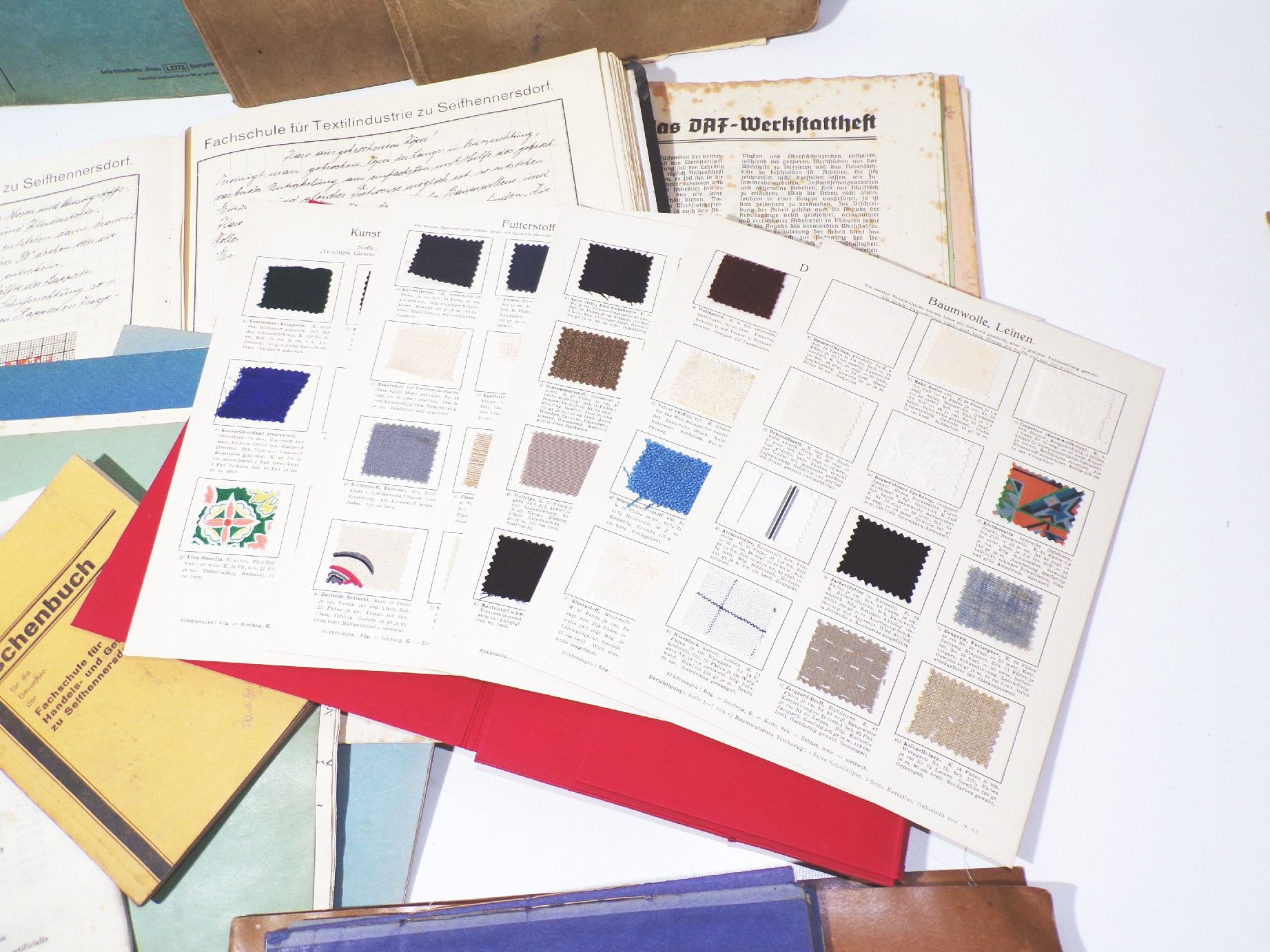 Konvolut Textilfacharbeiter Weber Ausbildung Hefter Hefte Bindungslehre