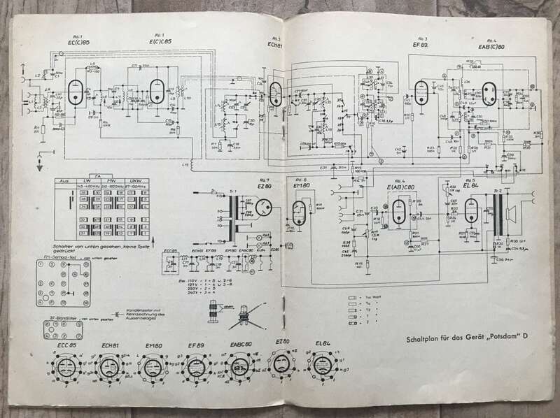 Bedienungsanleitung Radio Potsdam VEB Stern Radio Berlin