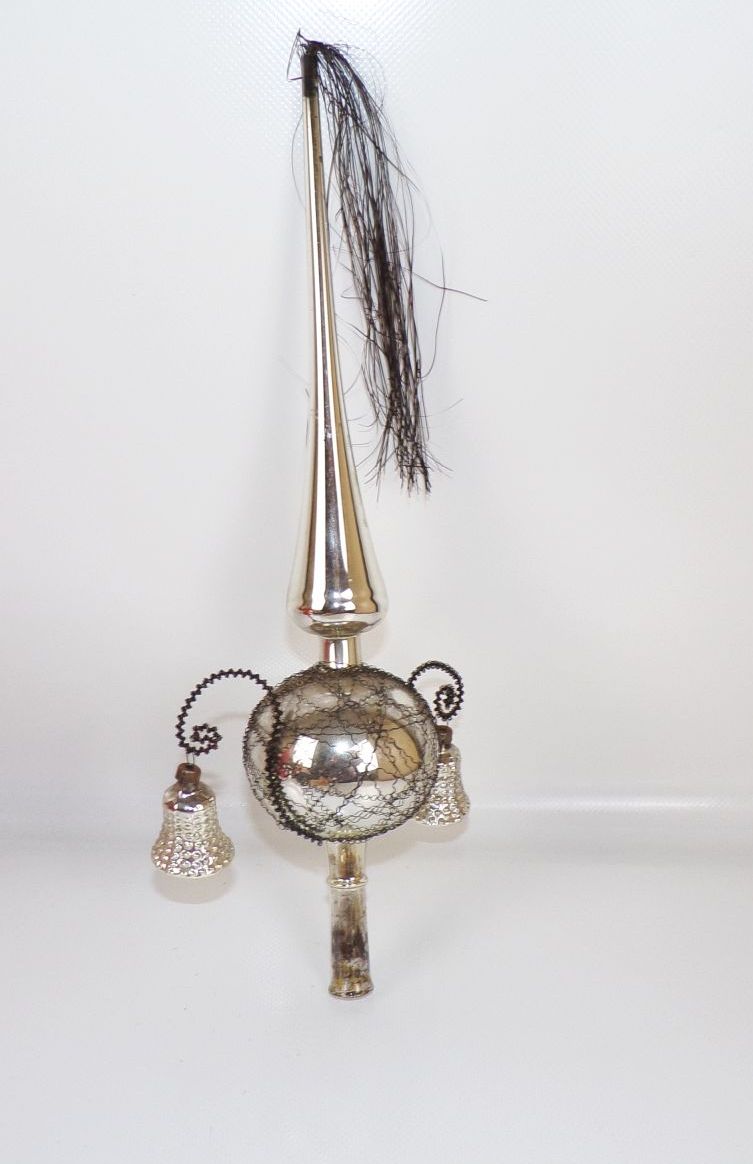 Alte Christbaumspitze Glas wohl Lauscha Glocken Antik Alte Christbaumspitze Glas wohl Lauscha Glocken Antik