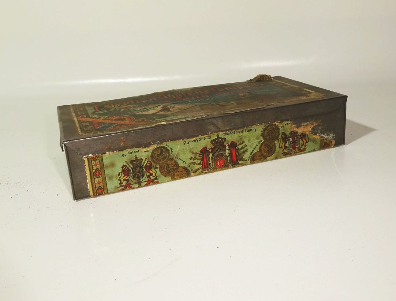 Uralte Blechdose Egyptian Cigarette Company Berlin Cairo Brussels 1900