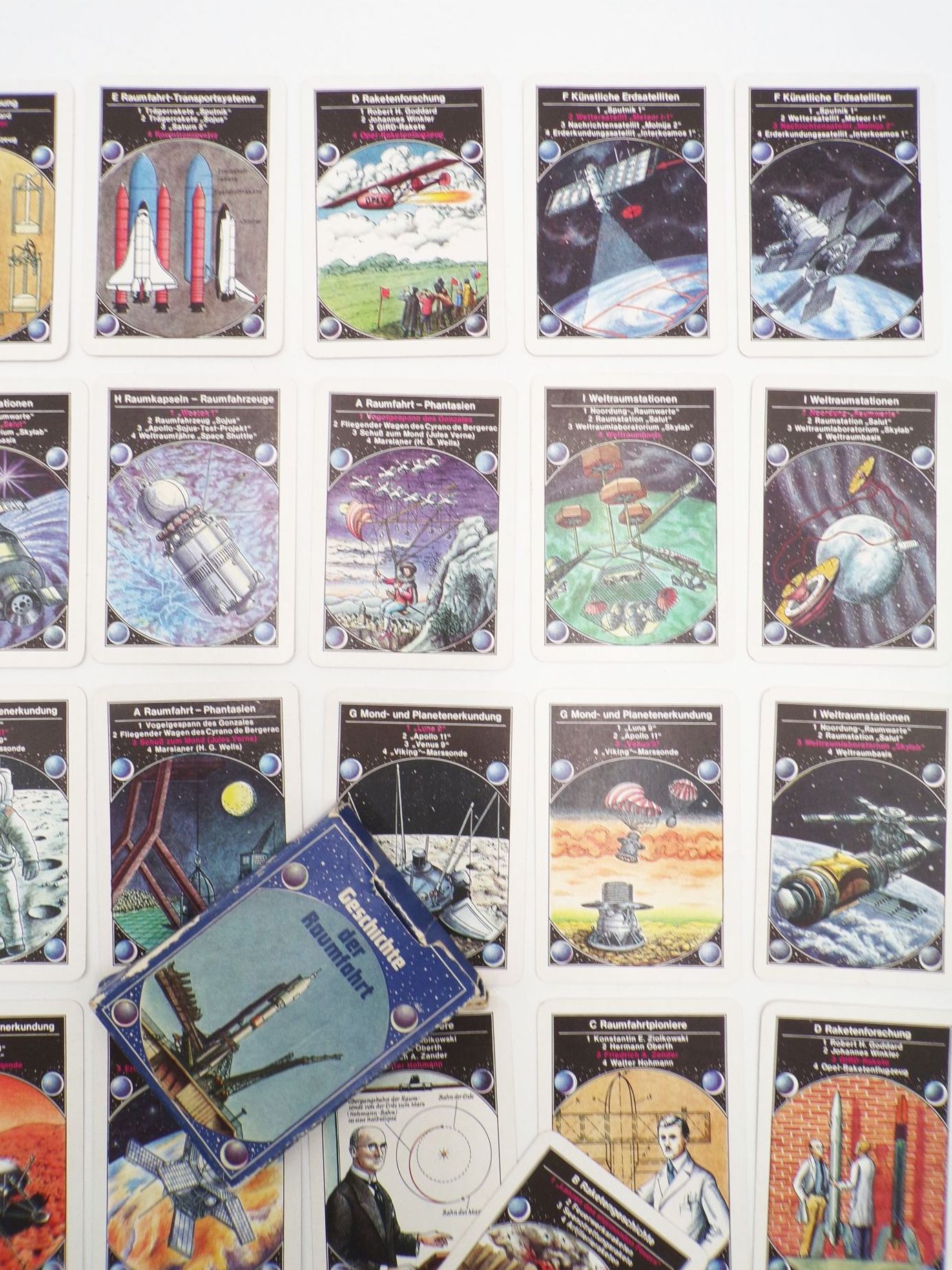 Geschichte der Raumfahrt DDR Kartenspiel 