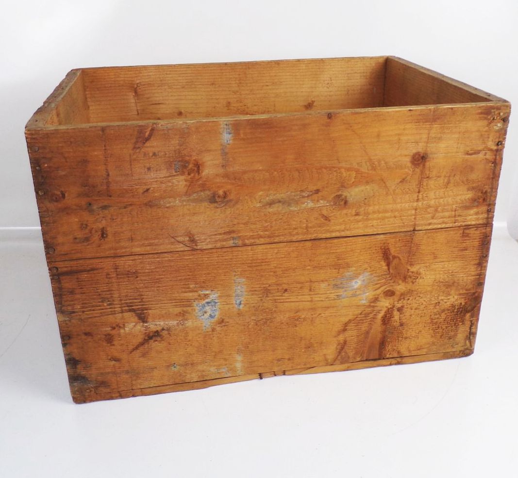 Alte Holzkiste Box Aufbewahrung CCCP Reklame Deko Vintage 