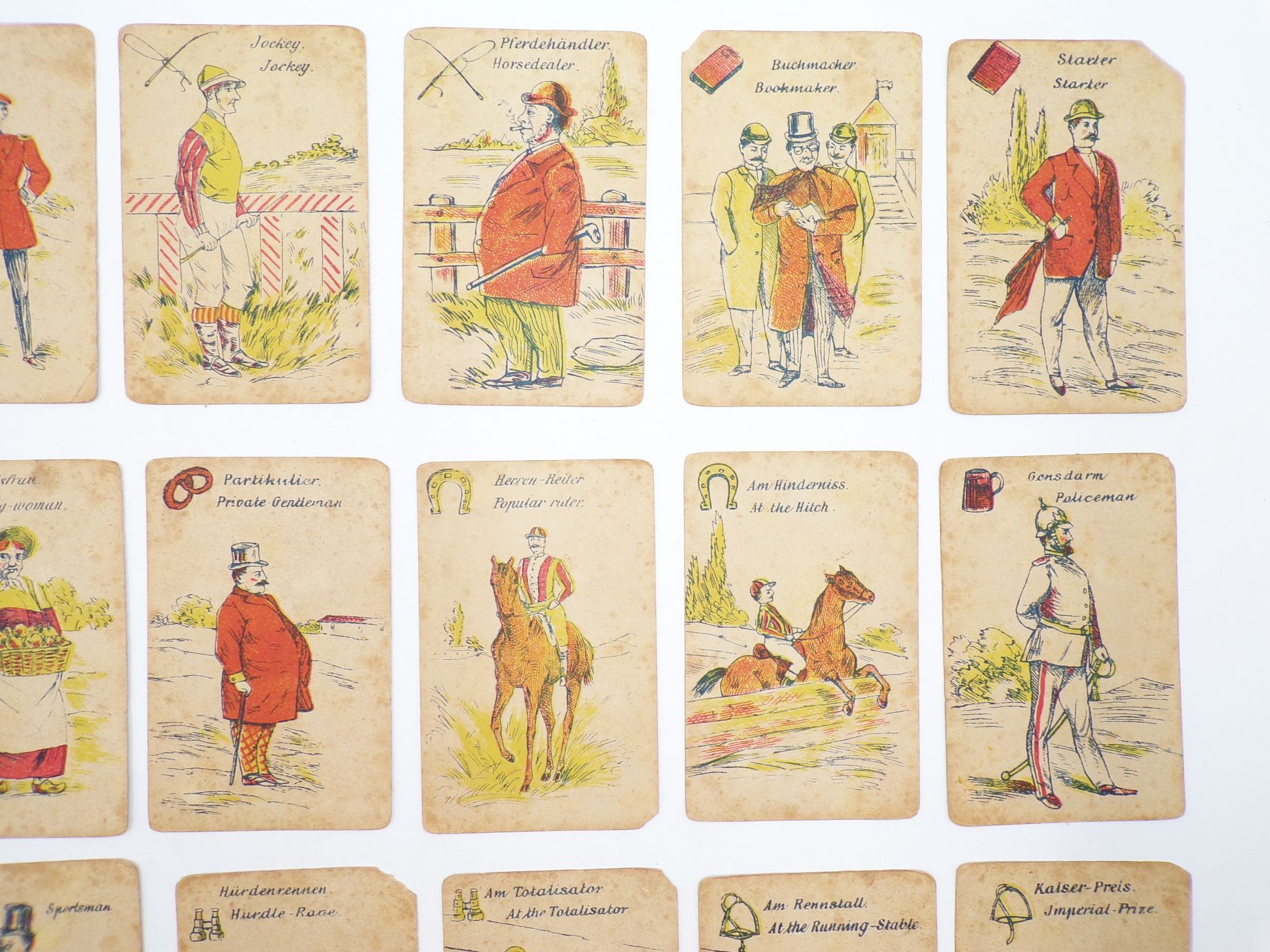 Wettrennspiel um 1880 Kartenspiel 