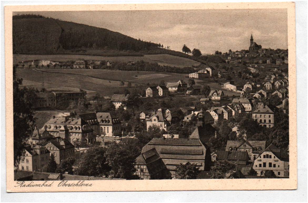 Radiumbad Oberschlema mit Schneeberg alte Postkarte 