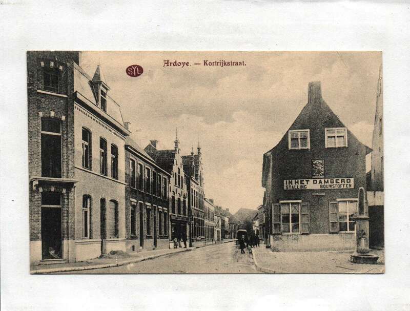 Ak Ardoye Kortrijkstraat Belgien 1917