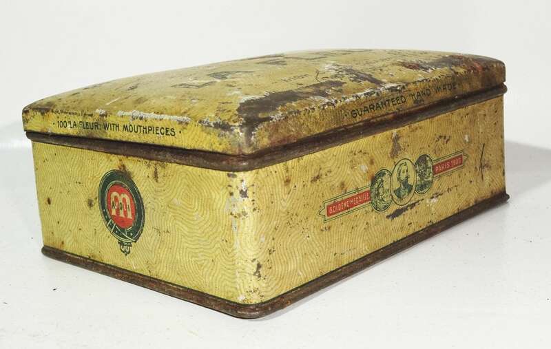 Manoli Cigarettes La Fleur Blechdose Blechbüchse Reklame Sammler 