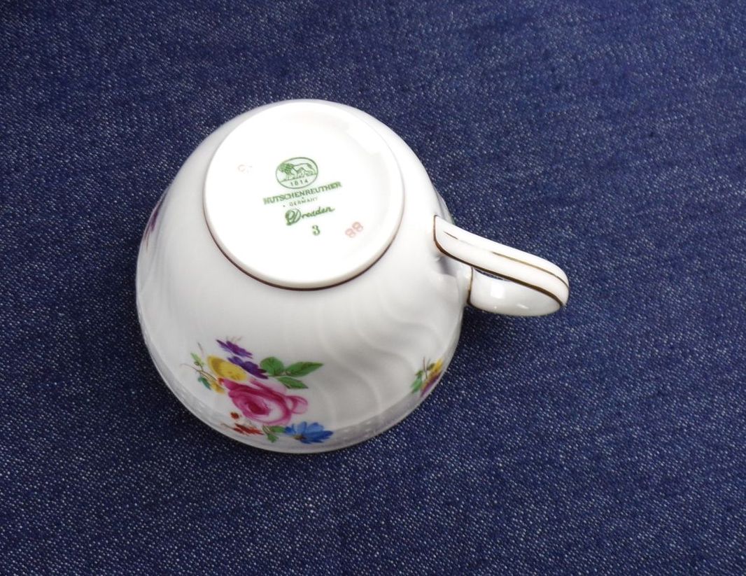 Kaffeeservice Hutschenreuther Dresden Blumen Dekor Altes Porzellan 