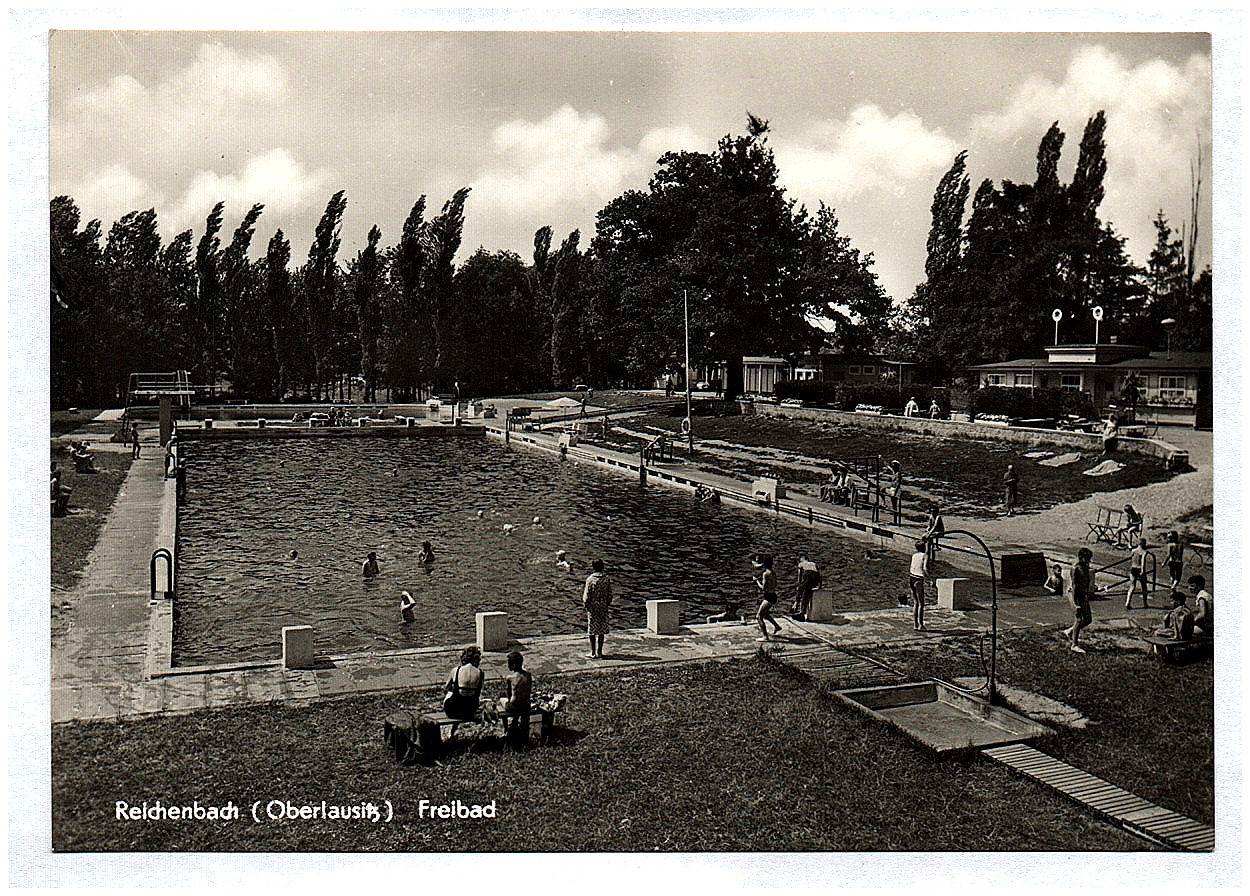 Ak Foto Reichenbach Oberlausitz Freibad Echtfoto DDR Sachsen Ak Foto Reichenbach Oberlausitz Freibad Echtfoto DDR Sachsen