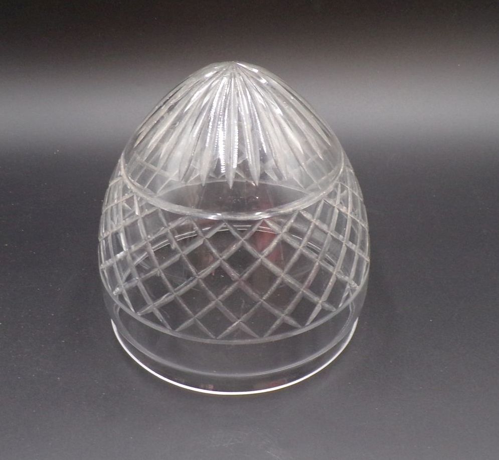 Altes Lampenglas geschliffenes Dekor Kegel um 1900 Ersatzglas Altes Lampenglas geschliffenes Dekor Kegel um 1900 Ersatzglas