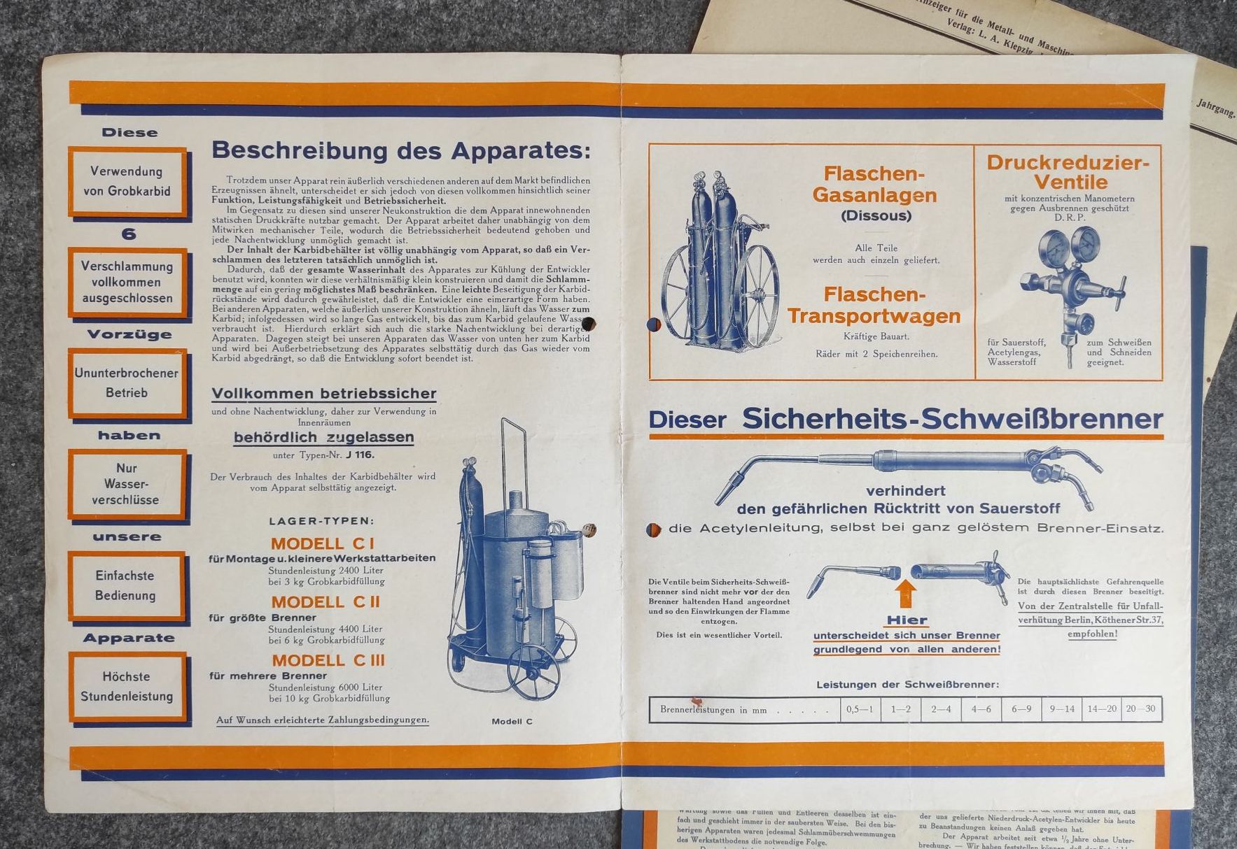 Autogenwerk Schelske Co Berlin Neukölln um 1928 Spezial Apparate Autogenwerk Schelske Co Berlin Neukölln um 1928 Spezial Apparate