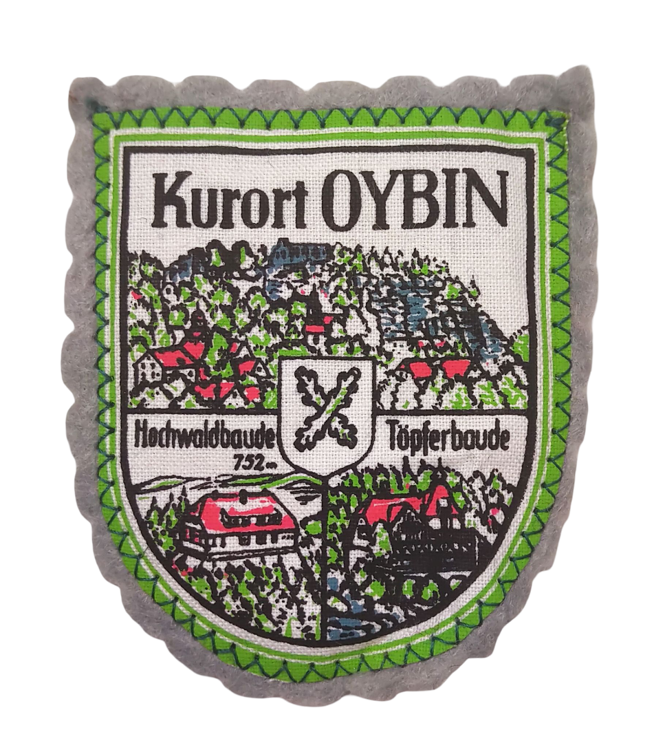 DDR Aufnäher Kurort Oybin Hochwaldbaude Töpferbaude patch DDR Aufnäher Kurort Oybin Hochwaldbaude Töpferbaude patch